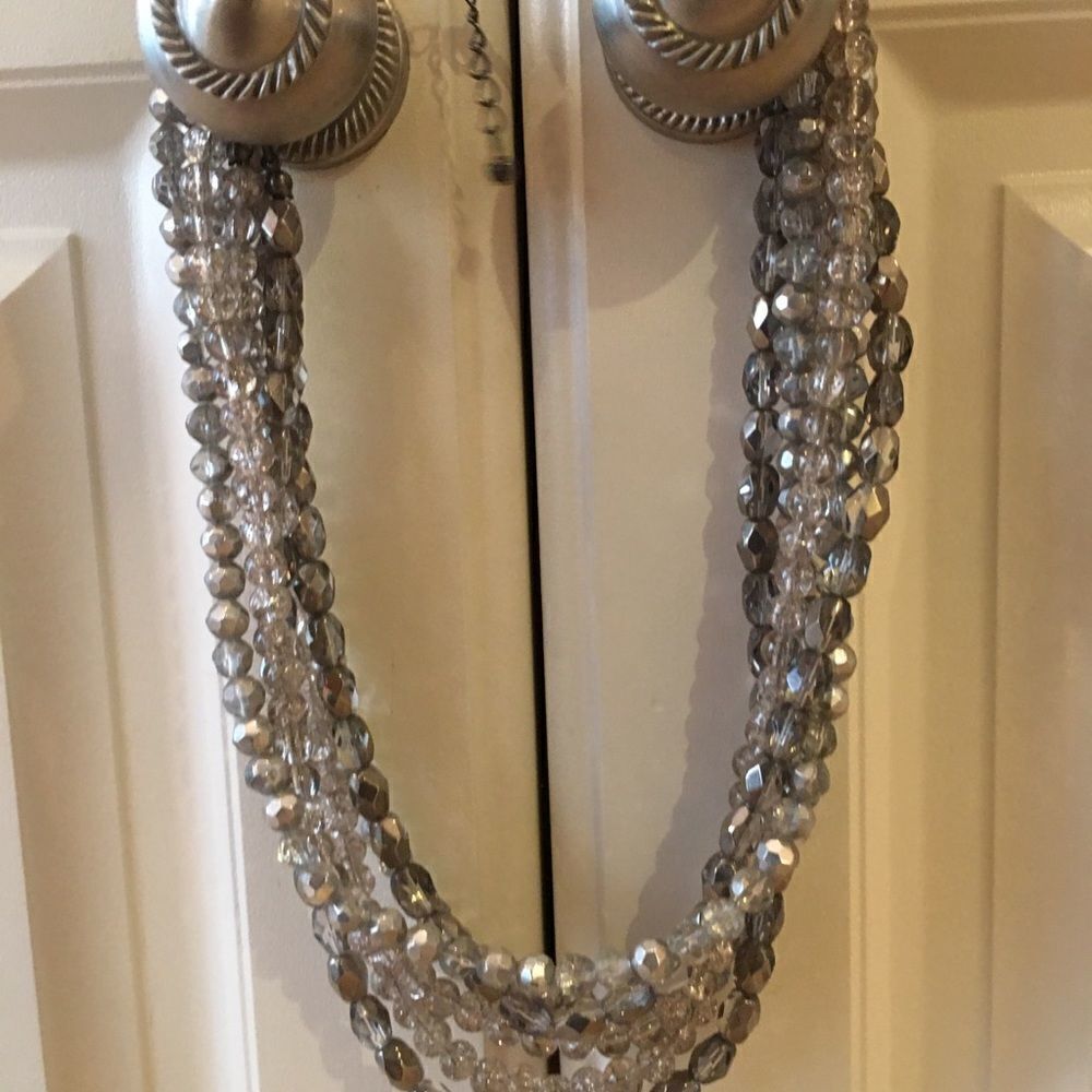 Gorgeous Multiple Silver Graystrand Necklace! - image 3